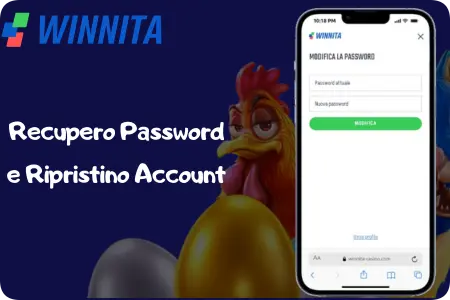 procedura di recupero password e ripristino account utente Winnita